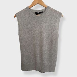 NWT - 360 Cashmere - Robyn Sleeveless Cashmere Sweater Tank Vest - Gray